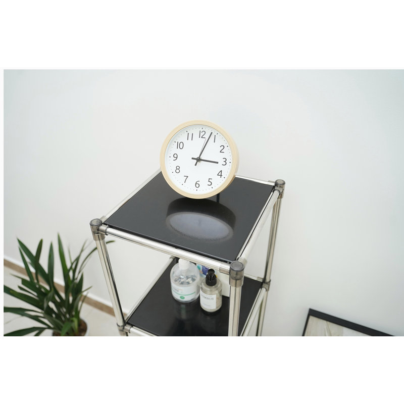 Étagère de rangement 4 étages en acier inoxydable coréen noir, 100 lb / tablette (H 49 po x l 14,9 po x P 13,7 po) pour une organisation intérieure / extérieure, support modulaire, extrêmement durable