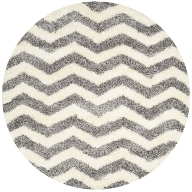 Tapis gris / beige Amhold, Rond 4 pi