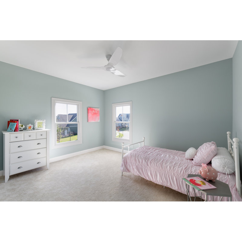 Haiku L Smart LED Downrod Ceiling Fan, White, 52" Wide