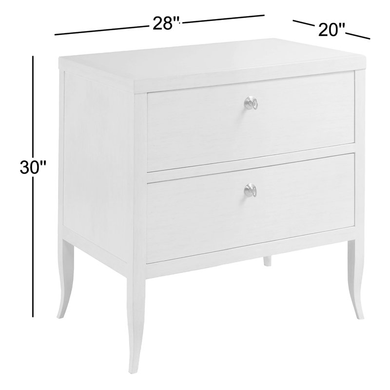 Petite Sarah 2 - Drawer Nightstand, Carrara