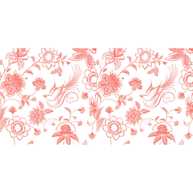 Housse de coussin d'extérieur carré Botanical Blooms, 20 po x 20 po, Corail