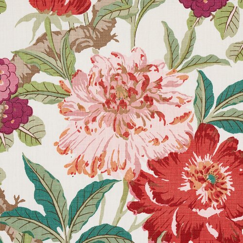 Schumacher Enchanted Garden Linen Fabric | Wayfair