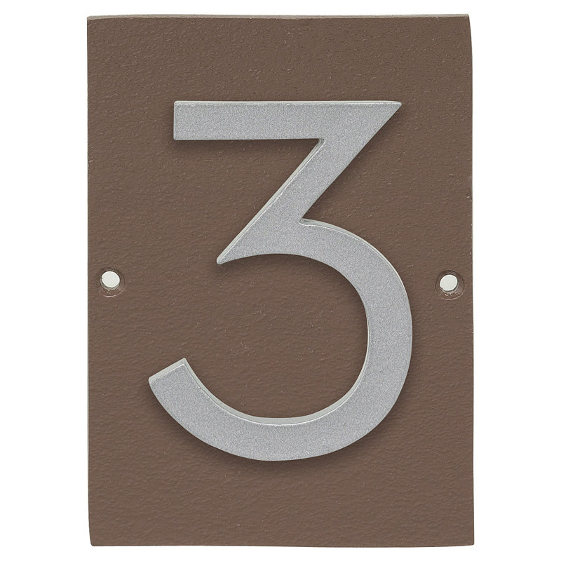 Plaque murale rectangulaire, Sable / argent, Oui