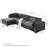 Oversized Modular L-shaped Sectional Sofa With Deep Seat, Wide Ottoman-883679547