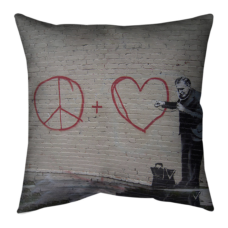 Reversible Throw Pillow, 26" x 26", Poly Twill