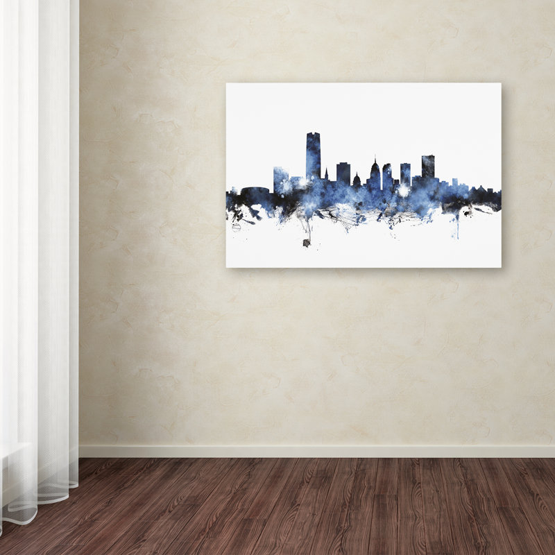 « oklahoma city horizon iv », impression sur toile, H 12 po x l 19 po x P 2 po