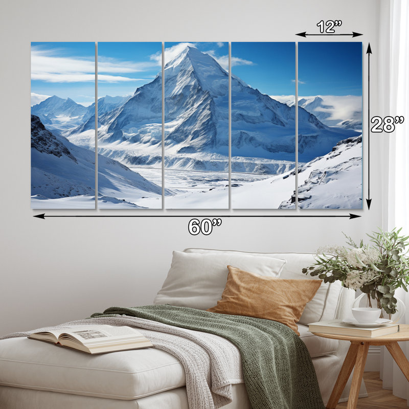 «Winter Snowy Peaks IV», 5 pièces