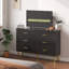 Commode à 6 tiroirs avec éclairage DEL Roselynne, commode pour chambre-1328479418