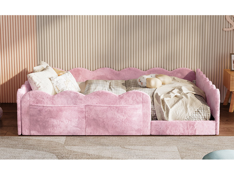 Lit tapissier pour enfant Cocoon, Rose