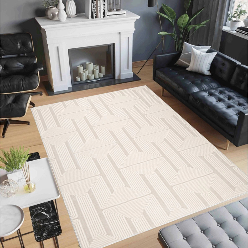 Solid Colour Area Rug, Rectangle 60 x 110 cm