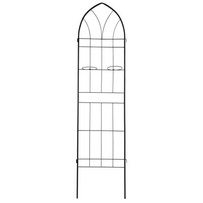 Paquet de 4 treillis de jardin en métal 78,7 "x 19,7" antirouille pour plantes grimpantes