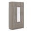 Élégante armoire à miroir à 3 portes, équipée de 2 tiroirs et d'une armoire de rangement supérieure-129045535