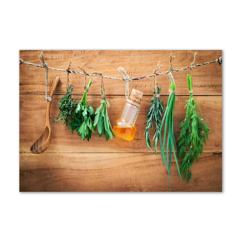 Herbs On A String - Wrapped Canvas Print