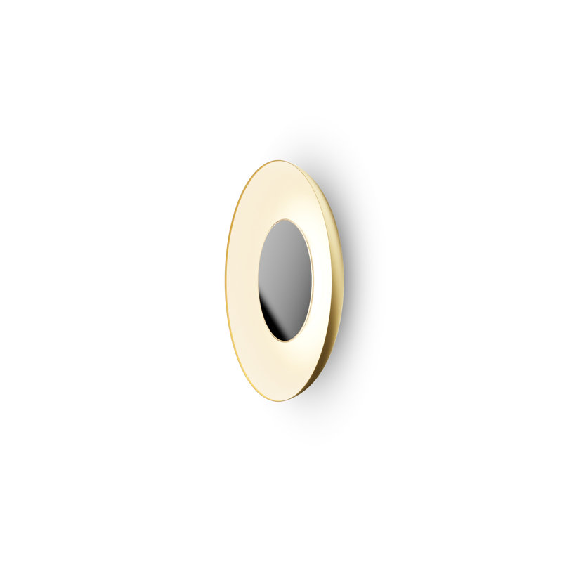 Ramen LED Flush Mounted Sconce, 2.6" H x 18" W x 18" D, Chrome/Gold/Matte White