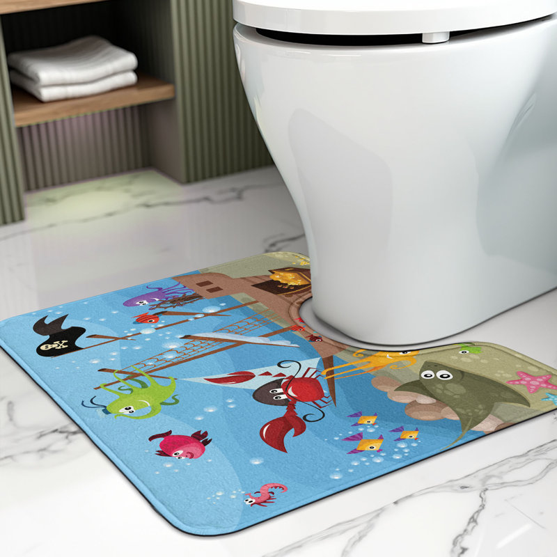 Multicolore tapis de salle de bain en U Pirate