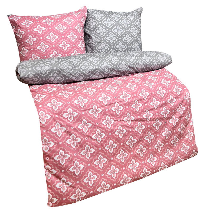 Bed Linen Set, Pink/Grey