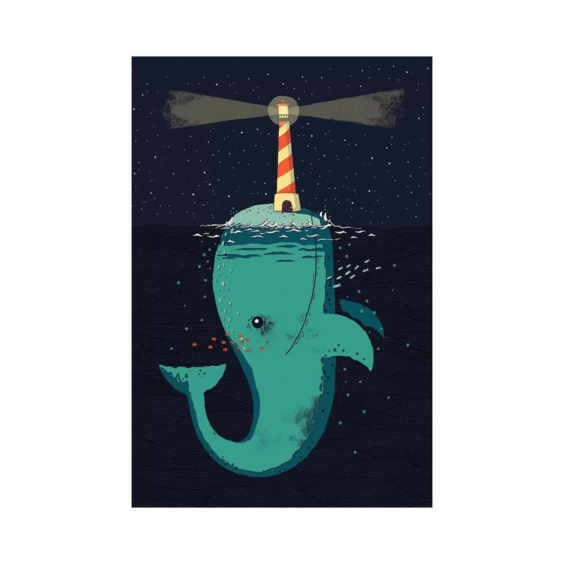 King Of The Narwhals by Michael Buxton - Wrapped Canvas Painting