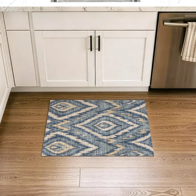 Tapis Ceajay ACN3071 Ikat lavable à la machine pour intérieur/extérieur