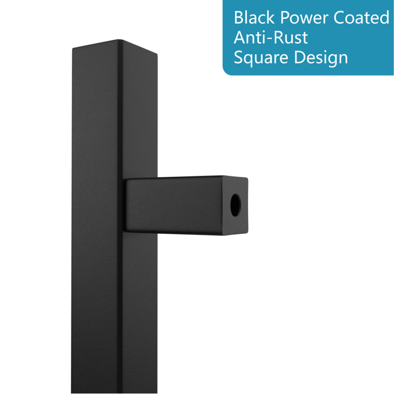 Matte Black 12" Sliding Barn Door Handle Set