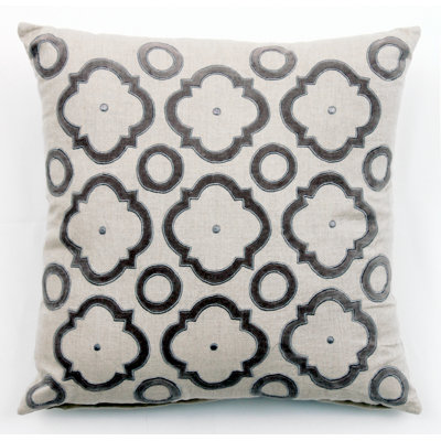 Kerisso Geometric Linen Reversible Throw Pillow