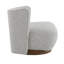 Fauteuil d'appoint en tweed gris Lisa