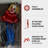Wiggles the Animatronic Twisting, Talking Clown Greeter with Folding Door Hook for Scary  Decoration