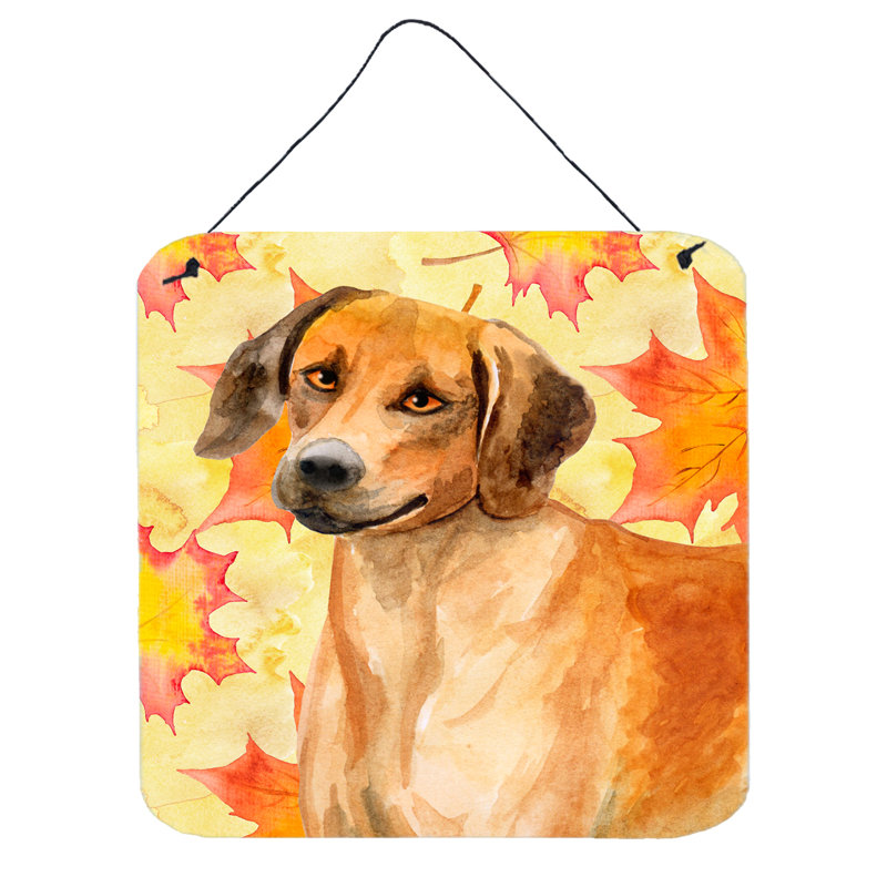 Décoration murale automne, Chien de Rhodésie à crête dorsale