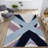 Multi-Colored X Patterned Decorative Rug-1397643970