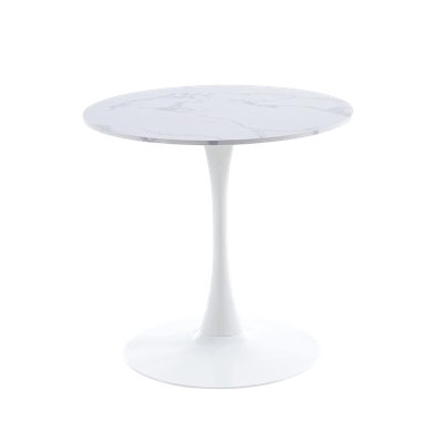 Shrivastava Mid Century Modern Dining Table/Coffee Table with Round Top & Pedestal Base, Functional Table for Kitchen, Dining & Living Room, Perfect for Breakfast Nooks & Kitchens
