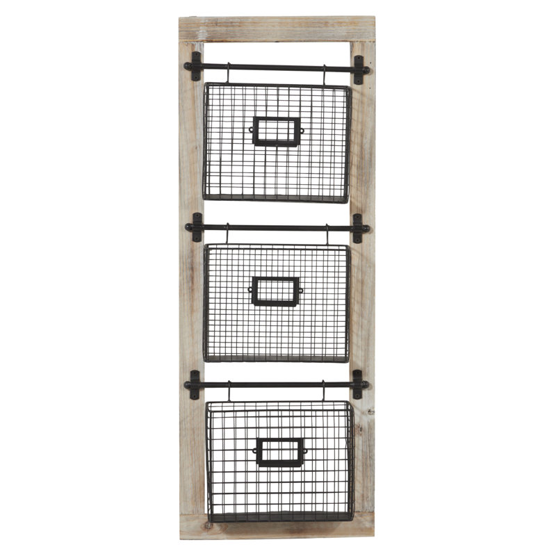 Haubert Wall Organizer with Wall Baskets
