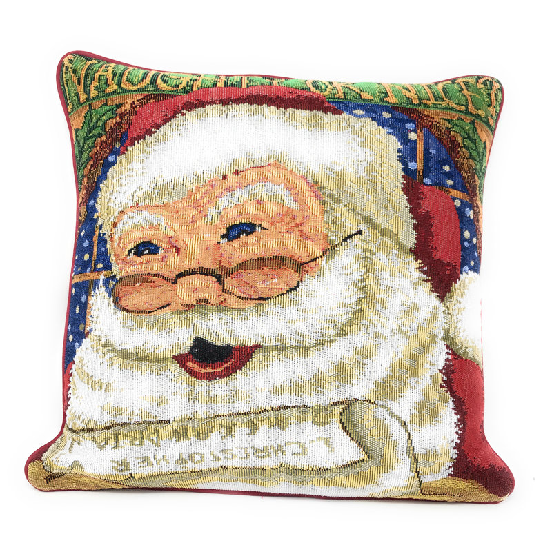 Cotton Blend Reversible Throw Pillow