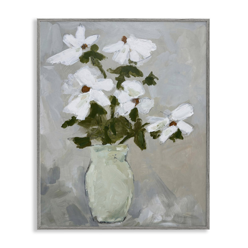 Vase serein rustique Cosmos Flowers, estampe numérique, design par Chloe Elliot, H 20 po x l 16 po