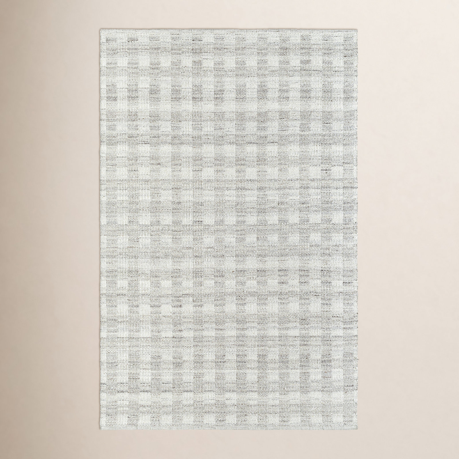 Lavande Hand-Woven Plaid Area Rug, Rectangle 2' x 3'
