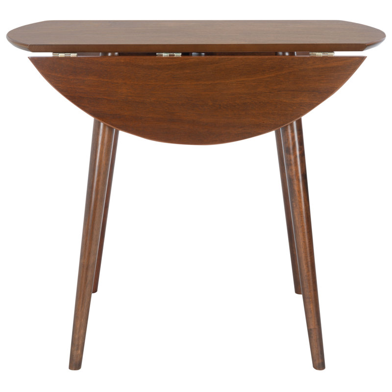 Antea Extendable Round Solid Wood Base Dining Table, Walnut