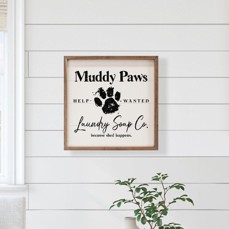 Muddy Paws - blanc, H 4 po x l 4 po