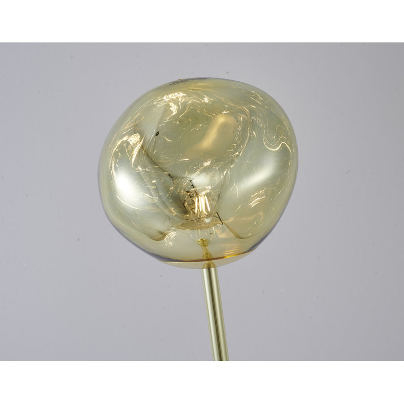 Transitional 1 Light Gold Orb Floor Lamp
