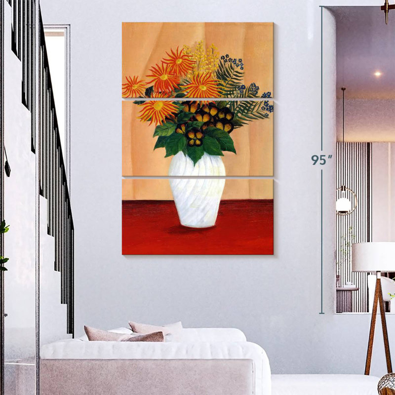 Bouquet de fleurs Harnek 1909-10, H 57 po x l 36 po