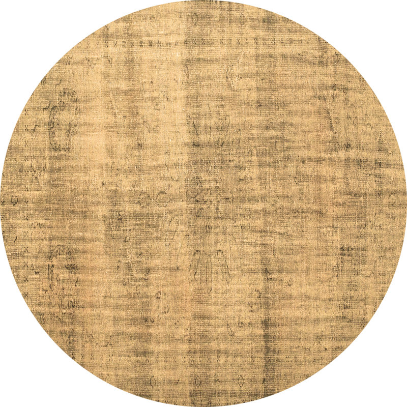 Tapis brun en laine / polyester tissé à la machine 7 pi Jeryme