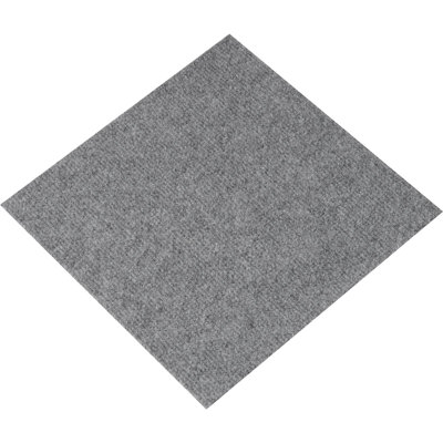 Carpet Tiles Peel And Stick, 12” X 12” Squares Self Adhesive Carpet Floor Tile, Soft Padded Carpet Tiles, Easy Install DIY For Bedroom Living Room Indoor Outdoor (12 Tiles, Light Gray)