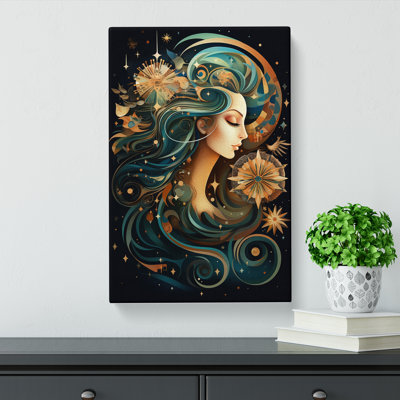 Virgo Zodiac Orphism - Wrapped Canvas
