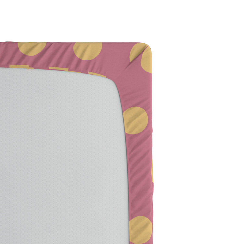 Microfiber Fitted Sheet, Pink Polka Dots, Full Fitted Sheet