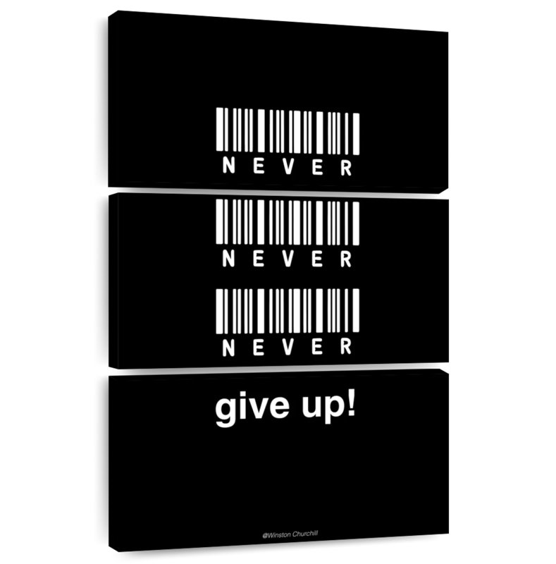 Tergel Never Give Up, 50" H x 32" W