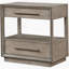 Table de chevet 2 tiroirs Taupe