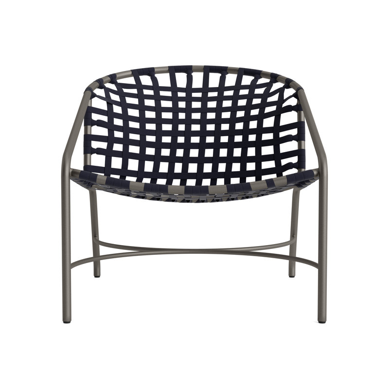 Kantan Outdoor Lounge Chair, Mica/Marine Suncloth Lace
