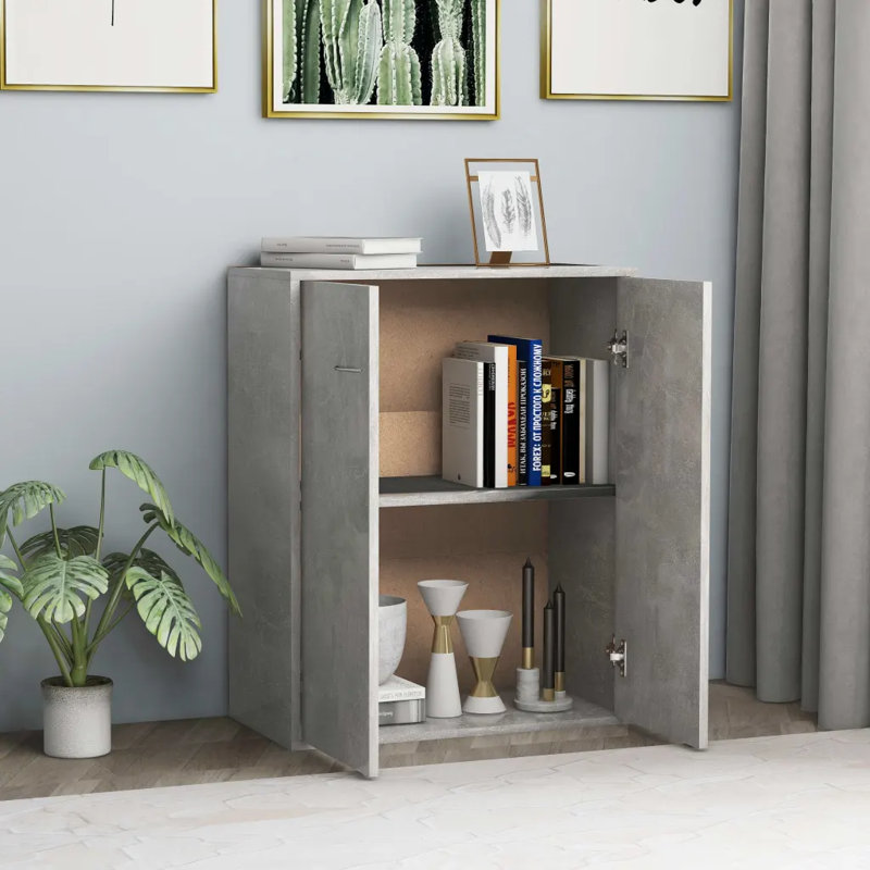 Aatish 60 Cm Wide Sideboard, Concrete Grey