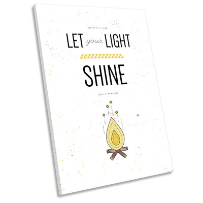 Let The Light Shine Quote Picture - Wrapped Canvas Art Prints