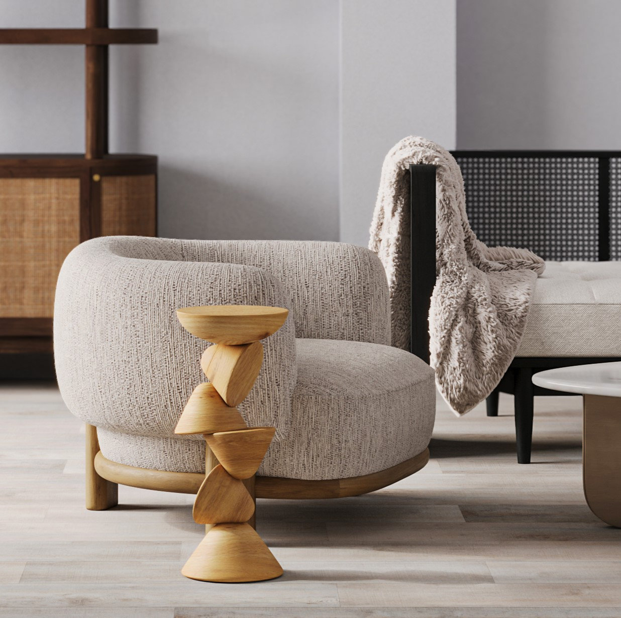 Dorothea Oak Barrel Chair