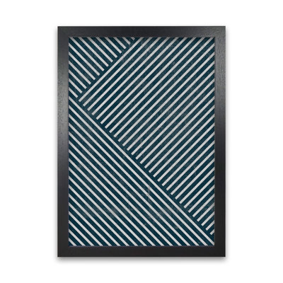 Navy Blue Abstract A - Print