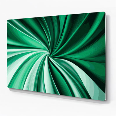 Gradient Abstract 33 Green Metal Wall Art