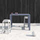 Farrah 39'' Extendable Plastic / Acrylic Outdoor Bar Table